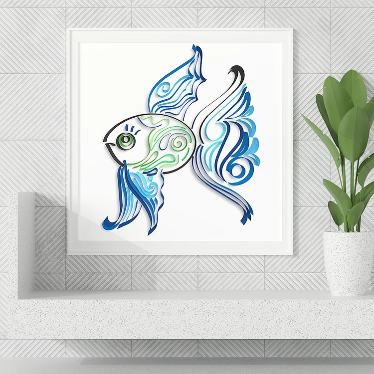 Paper Filigree Painting Kit- Deep Sea Fish