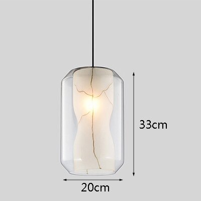 Nordic Modern Marble Stone Texture Single Head Pendant Lights E27 Led Lamp For Living Room Kitchen Bedroom Study Cafe Restaurant
