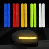 2Pcs Car Reflective Stickers Warning Anti-collision Reflective Strips (Red)