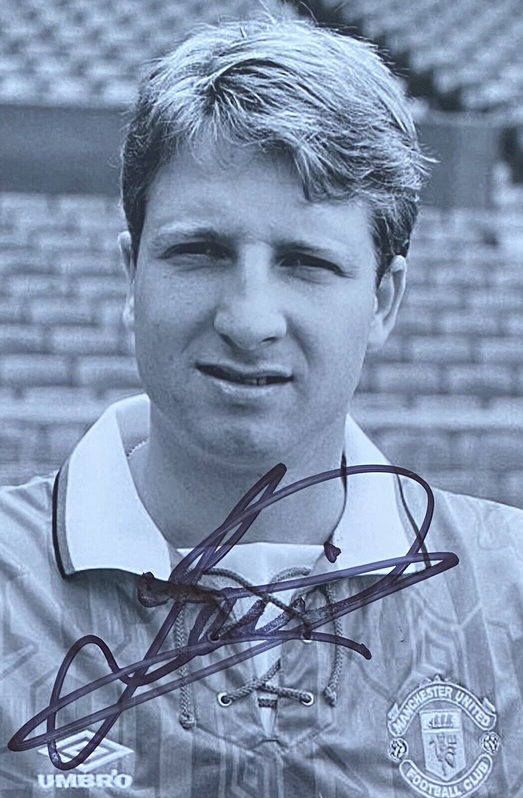 Lee Martin Genuine Hand Signed Manchester United 6X4 Photo Poster painting 6