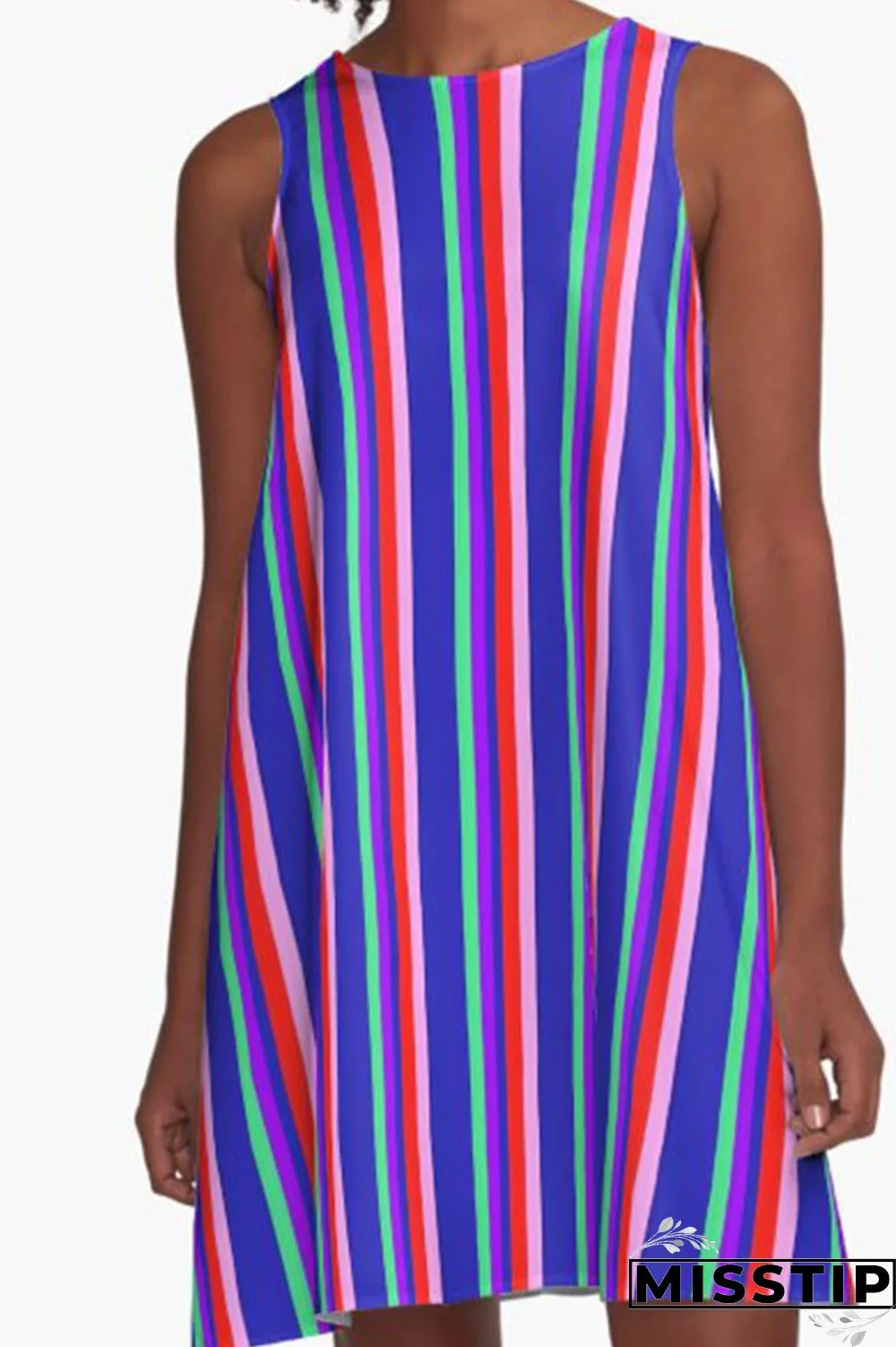 Green Casual Print Patchwork O Neck A Line Dresses