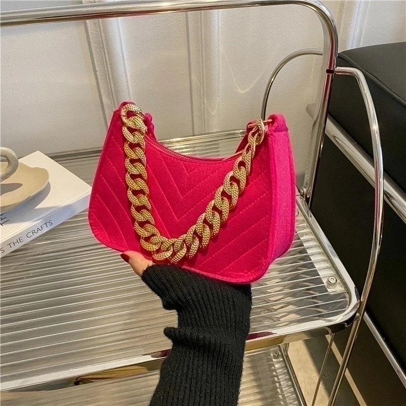 Women’s All Seasons Suede Fashion Underarm Bag