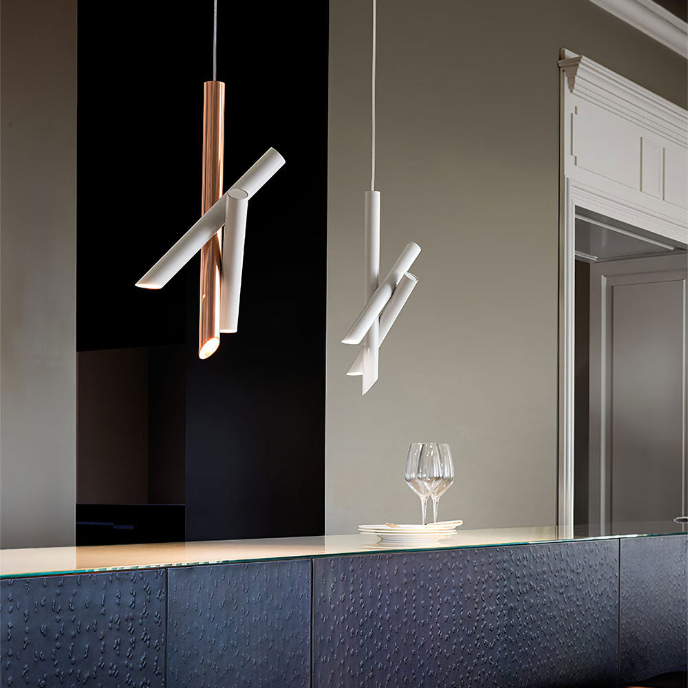 Art Deco Tubes 3 LED Suspension Lamp