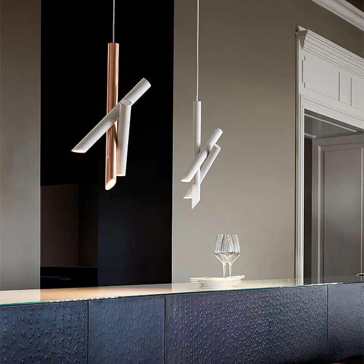 Art Deco Tubes 3 LED Suspension Lamp