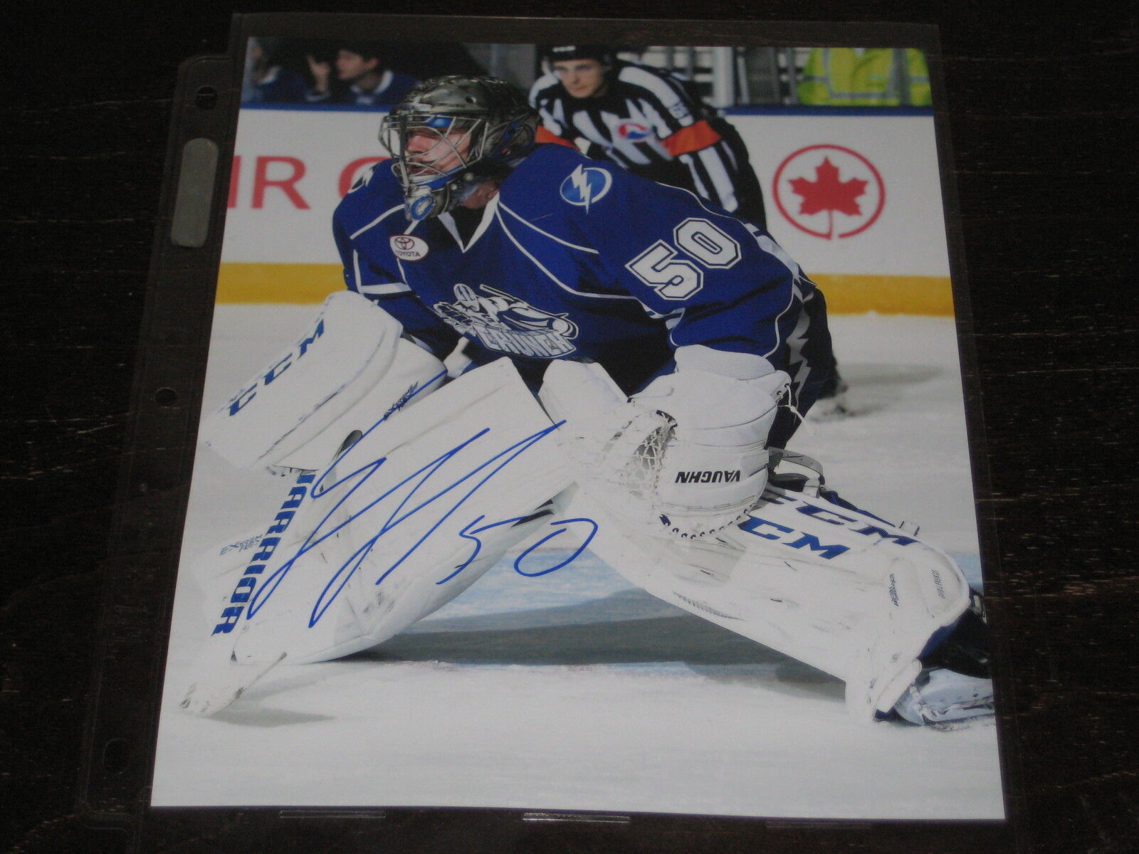 KRISTERS GUDLEVSKIS autographed SYRACUSE CRUNCH 8x10 Photo Poster painting L@@K!!