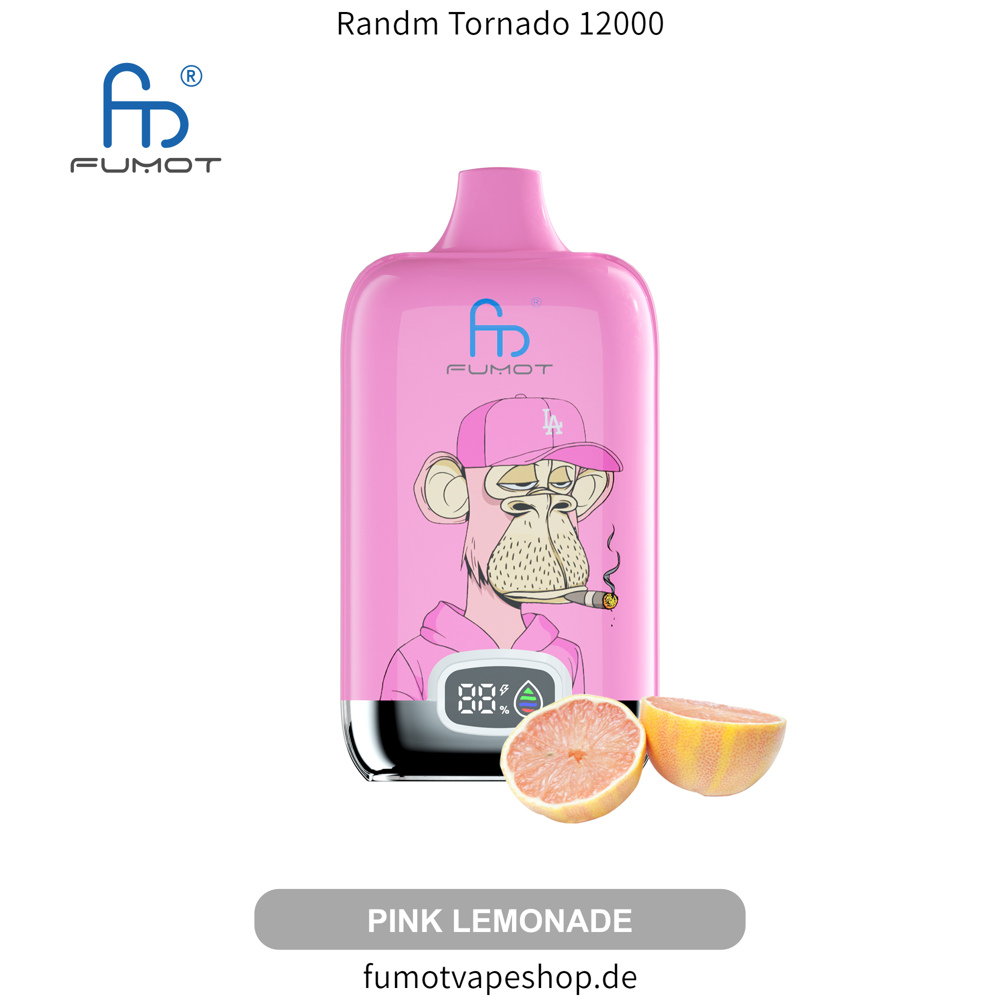 Randm Tornado 12000 Rosa Limonade  fumotvapeshop