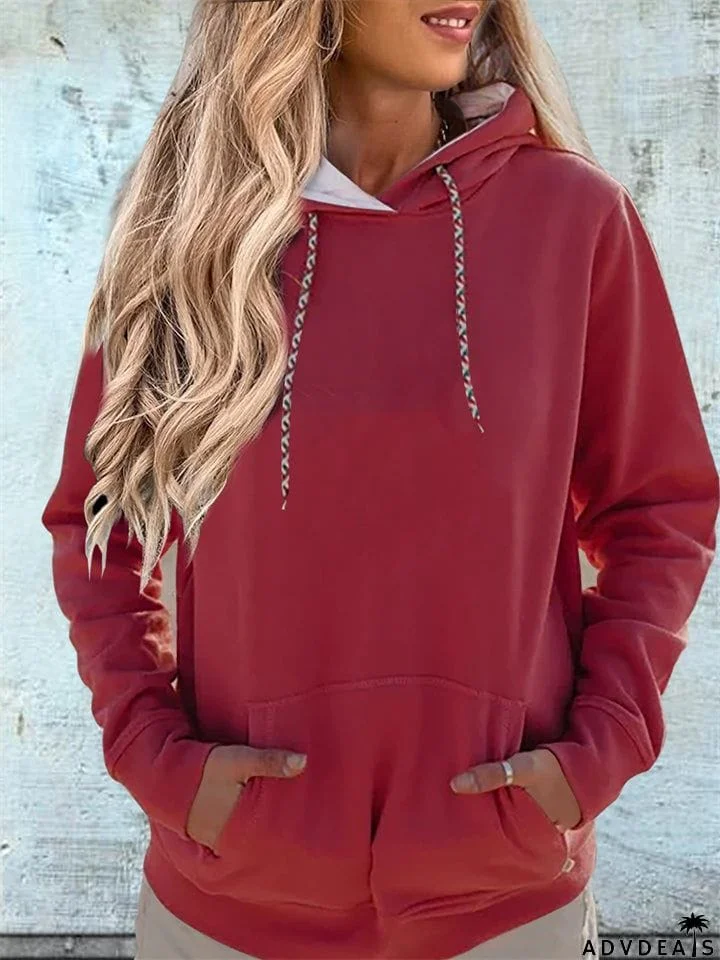 Women's Classical Fashion Solid Color Hoodies