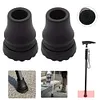 2Pcs Trekking Pole Tip Protector Rubber Cane Tip Replacement for Climbing Hiking