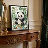 Gr&uuml;ner Panda DIY, teilweise Diamantperlen-Malerei-Kunstsets, 30x40cm, Spezialform-Perlengem&auml;lde, Bildkunst, Bastelarbeiten f&uuml;r Wanddekoration zu Hause