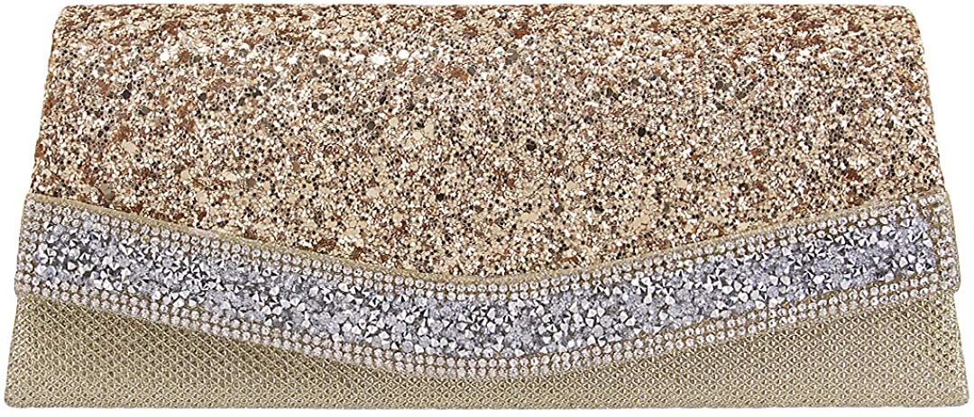 Flap Dazzling Clutch Bag Evening Bag With Detachable Chain