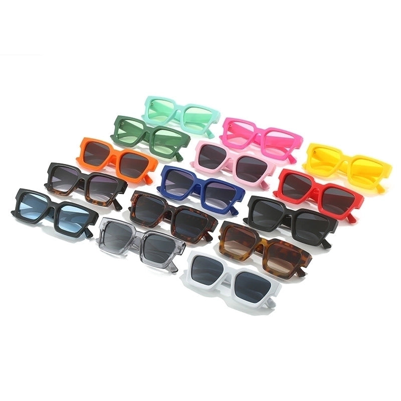 Minimalist Solid Color Pc Square Full Frame Women's Sunglasses