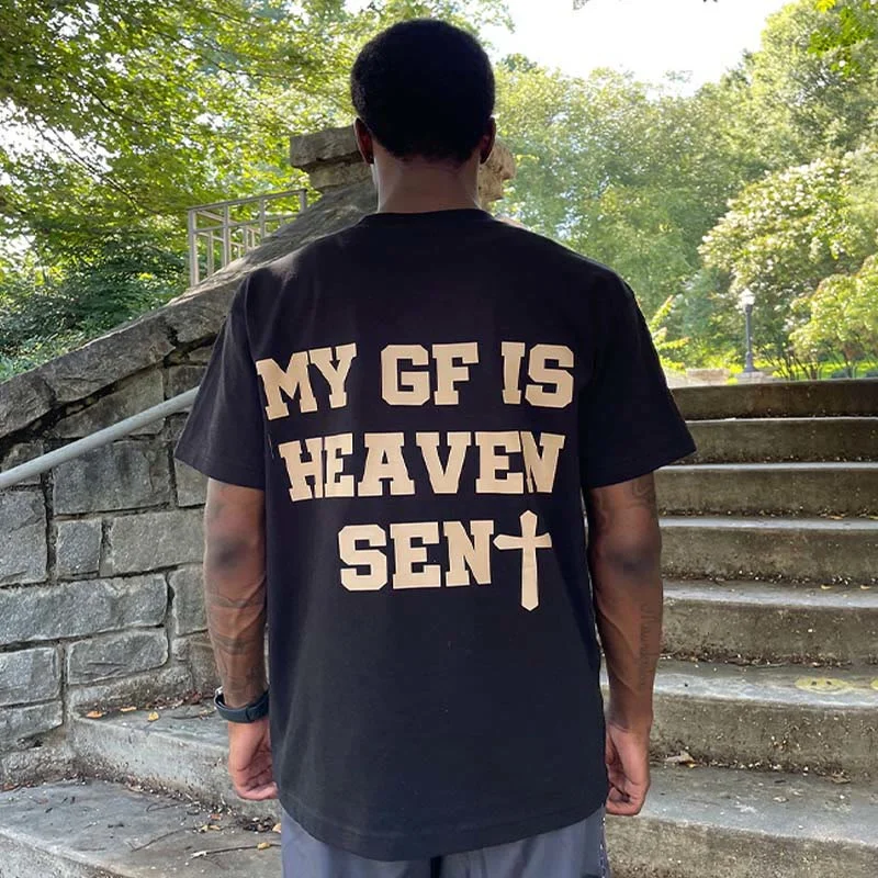 Outletsltd My Gf Is Heaven Sen Print T-shirt