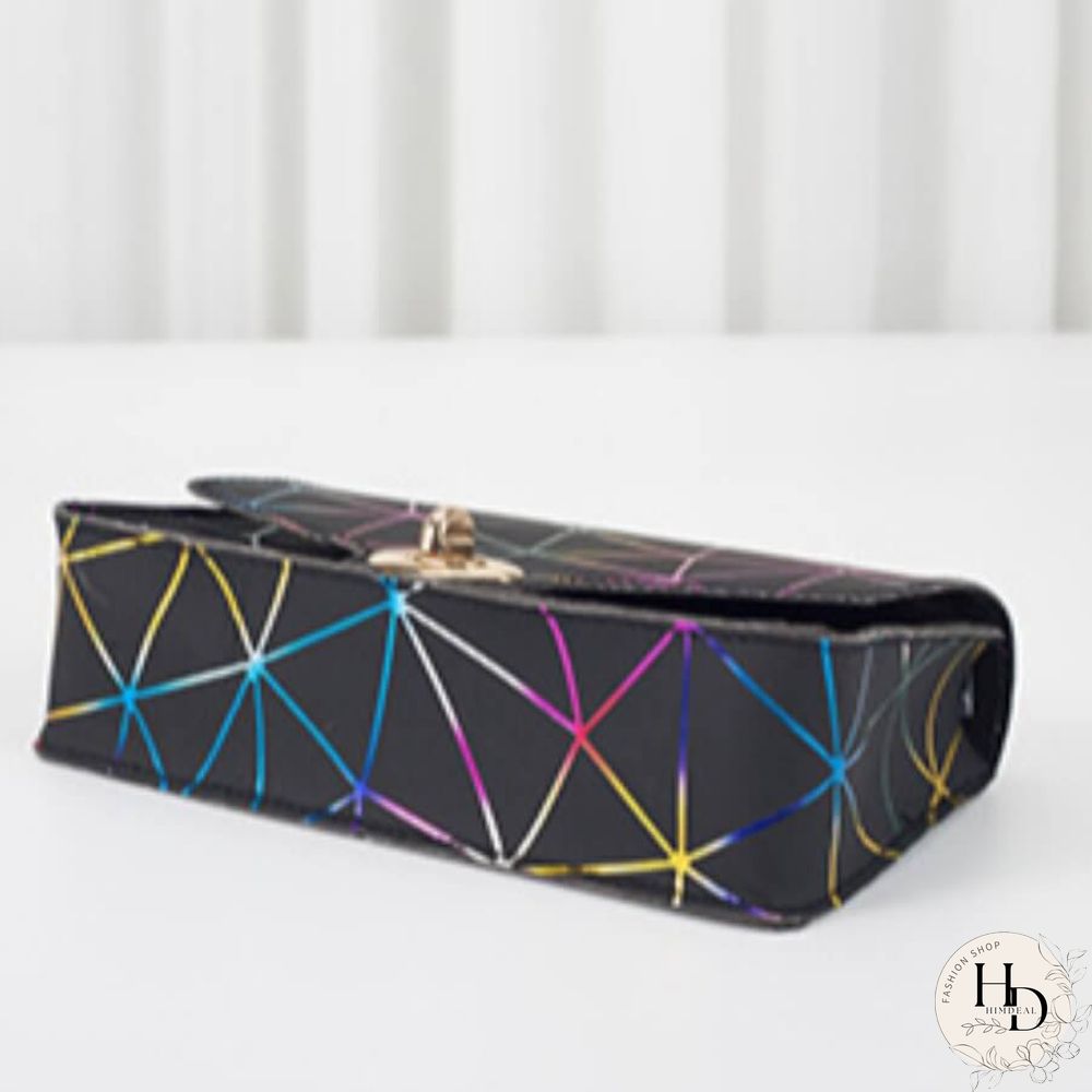 Red Fashion Casual Geometric Print Crossbody Bag