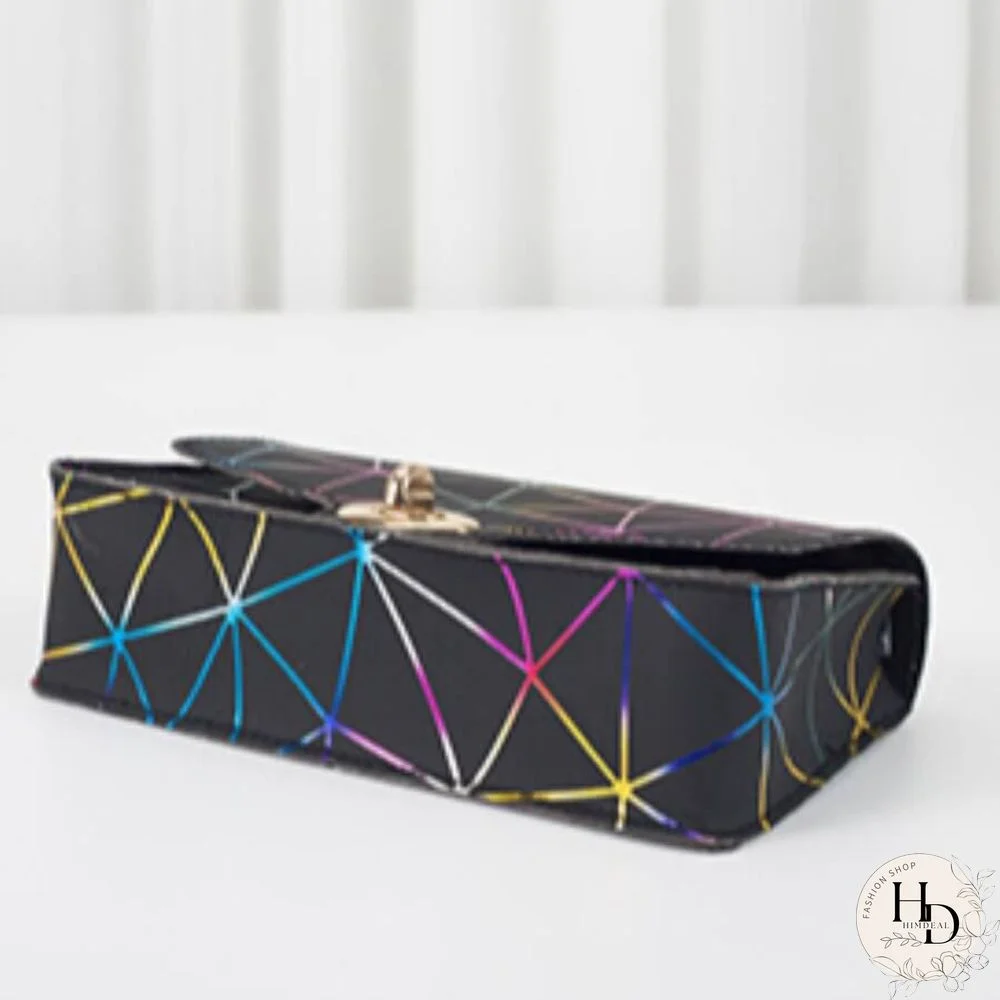 Red Fashion Casual Geometric Print Crossbody Bag