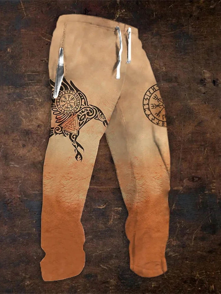 Viking Pattern Casual Train Sweatpants