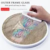 DIY Pearl Painting Art Kit,Round Dust-proof Outer Frame with Tassel Hanging Kit