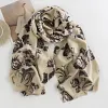 Blooming Rose Autumn Winter Shawl Scarf
