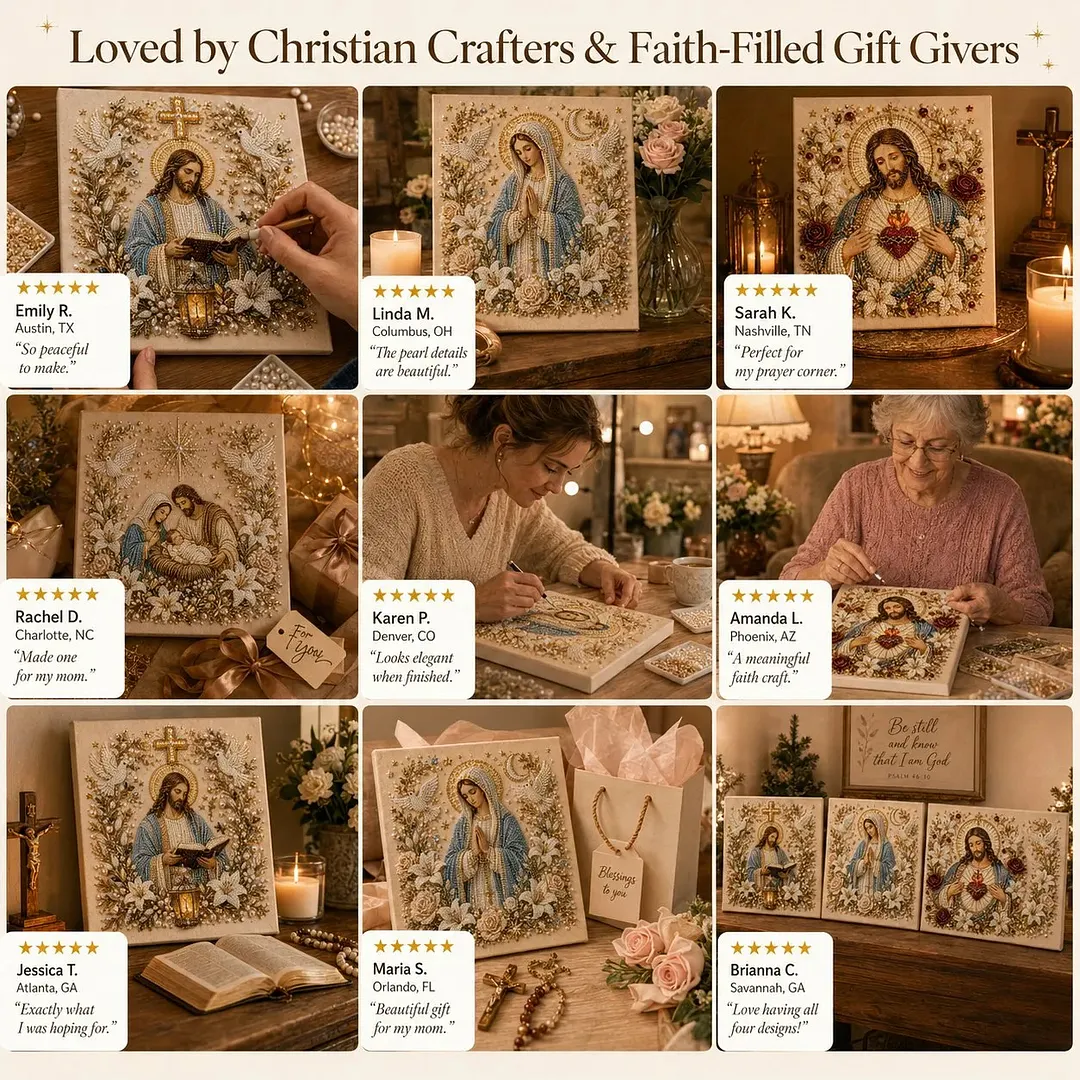 🔥 Last Day 75% OFF &ndash; ✝️ DIY Jesus Pearl Art Kit | 3D Pearl-Style Christian Artwork for Prayer Corners & Faith Gifts (📦Buy 3 Free Shipping)