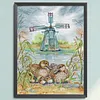 Wild Duck Full Stamped Cross Stitch 14CT 2-Strand 31x43cm Backstitch