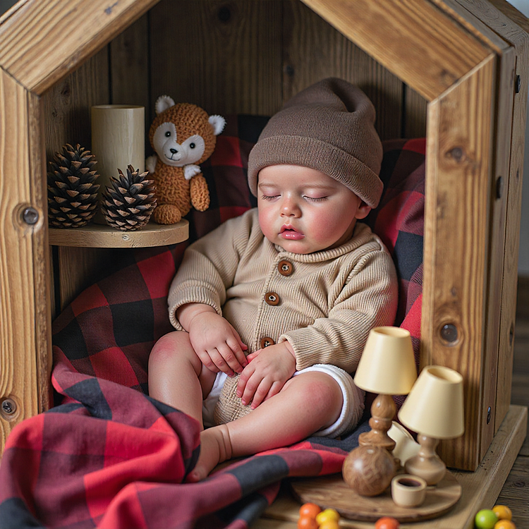 [New]17" Sleeping Silicone vinyl Reborn Baby Doll Girl Named Zozo Realistic Toddlers  Rebornartdoll® RSAW-Rebornartdoll®