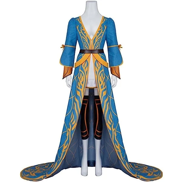 Triss Merigold Costume Halloween Dress Robe Outfit Deluxe Suit X-Large