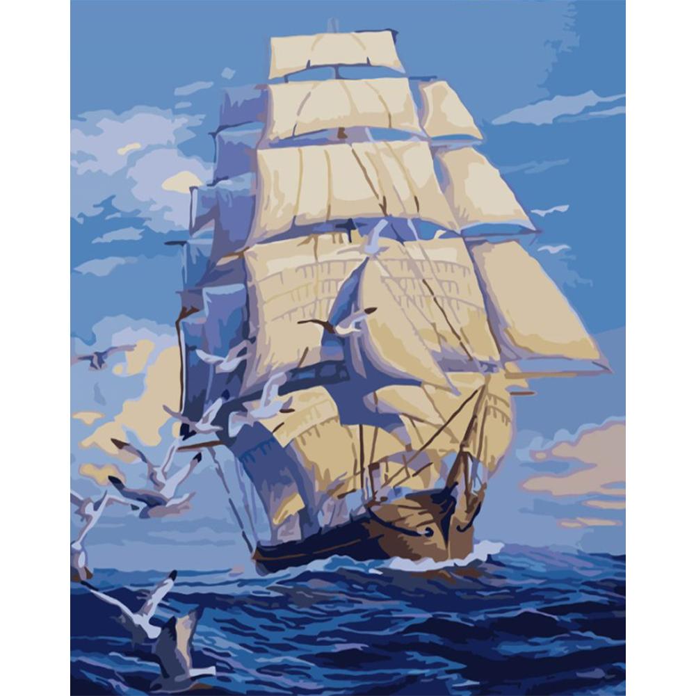 

40x50cm - Paint By Numbers Bird Ship, 501 Original