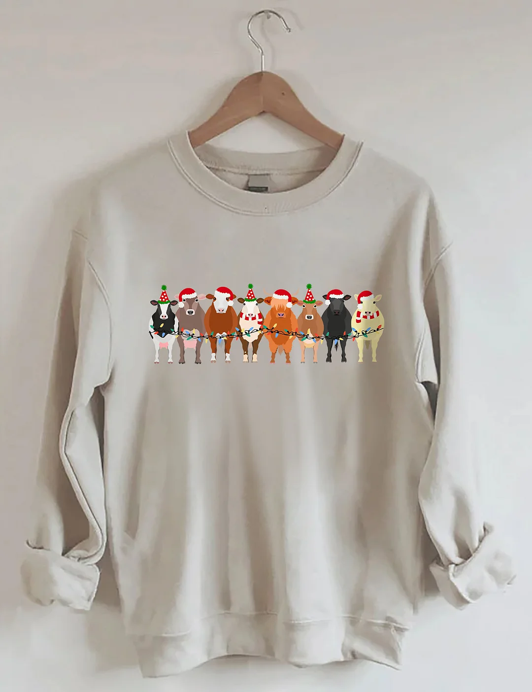 Santa Hat Cows Sweatshirt