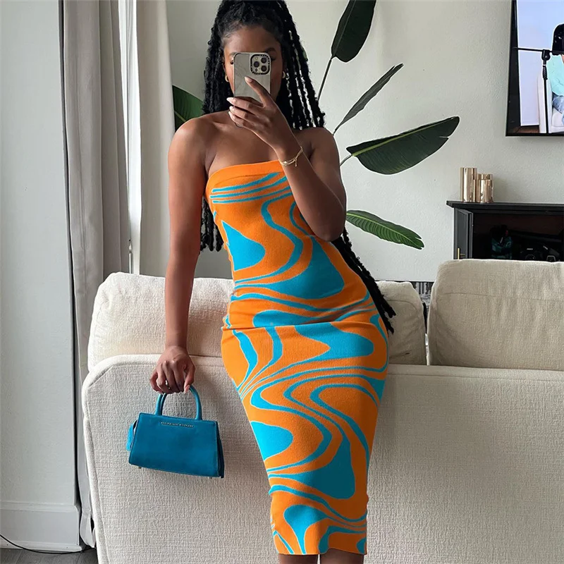 Summer New Fashion Sexy Tube Top Backless Slim Dress | IFYHOME