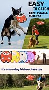 Dog Frisbee - Dog Frisbee Soft to Catch - Floating Frisbee for Dogs - Lightweight Flying Frisbee Dog Toy - Easy to Spot Disc Dog Frisbees Puppy Toys