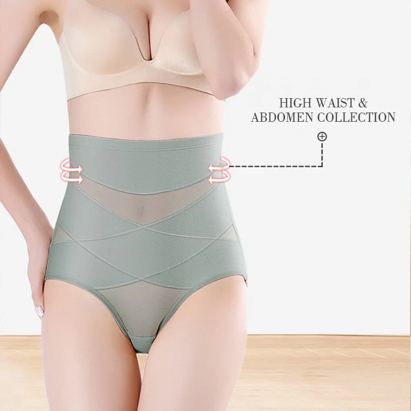 High Waist Panties Women Cotton Underwear Slimming Shapers Sexy Brief Female Butt Lift Tummy Control Underpants Summer Intimates