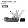 Multifunctional folding outdoor camping scissors screw set keychain Swiss Army knife