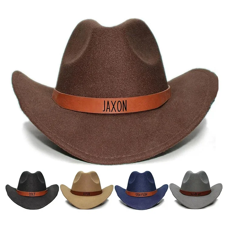 Custom Toddler Boys Cowboy Hat, 2-8t Western Hat for Kids, Leather Hatband Baby Cowgirl Hat for Girls