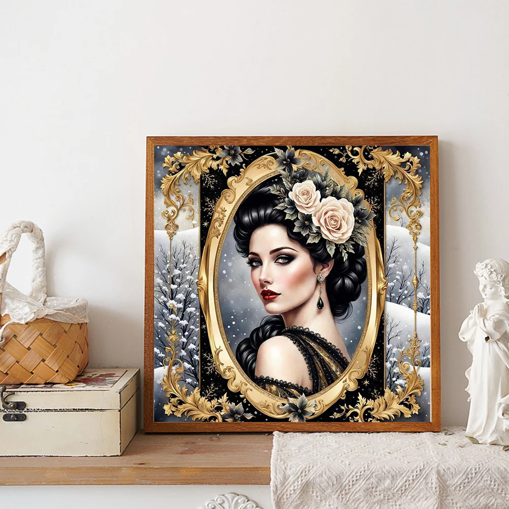 Diamond Painting - Full Round Drill - Noble Woman(Canvas|30*30cm)