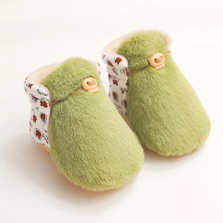 Baby Splicing Fleece Lined Crib Shoes