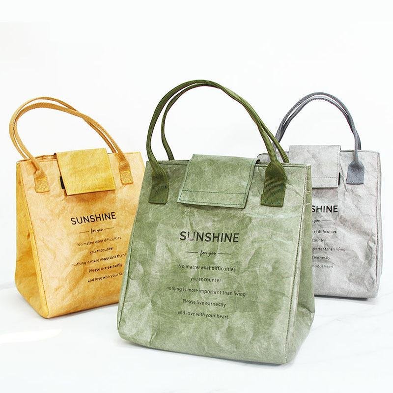 Retro Washed Kraft Paper DuPont Paper Waterproof Small Bag Shopping Bag