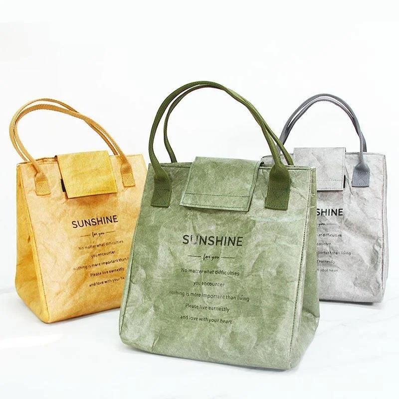 Retro Washed Kraft Paper DuPont Paper Waterproof Small Bag Shopping Bag