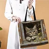 Cats-11CT DIY Stamped Cross Stitch Shopping Bag 40*40cm tapestrymarket