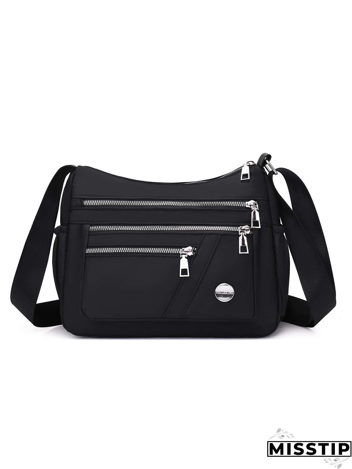 Metal Decor Hobo Bag