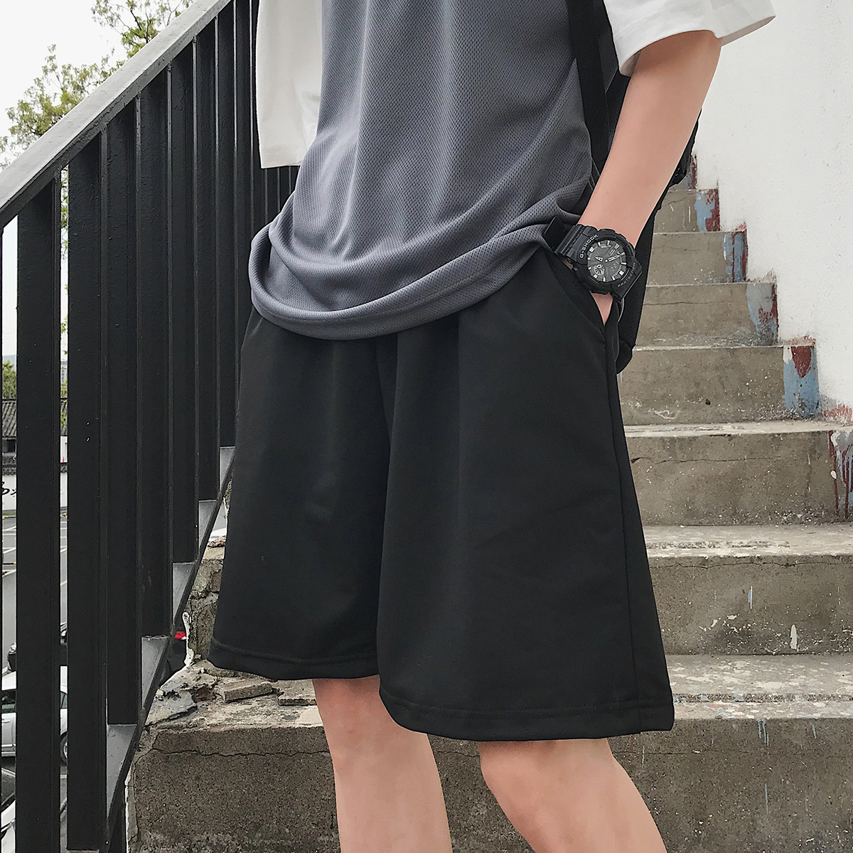 OEIN  Summer Korean Casual Hip-hop Men's Shorts Streetwear Basketball Graphic Solid Shorts Mens Gym Shorts
