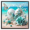 (Counted/Stamped)Butterfly Heart Flower-11CT Cross Stitch 40*40cm