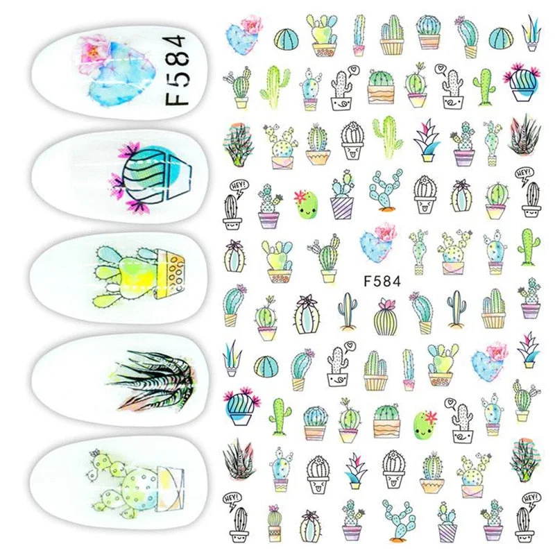 1PC 3D Nail Stickers Kiwi Avocado Lemon Banana Fruits Self-Adhesive Slider Nail Art Decorations Decals Manicure Accessories-Nail Inspo