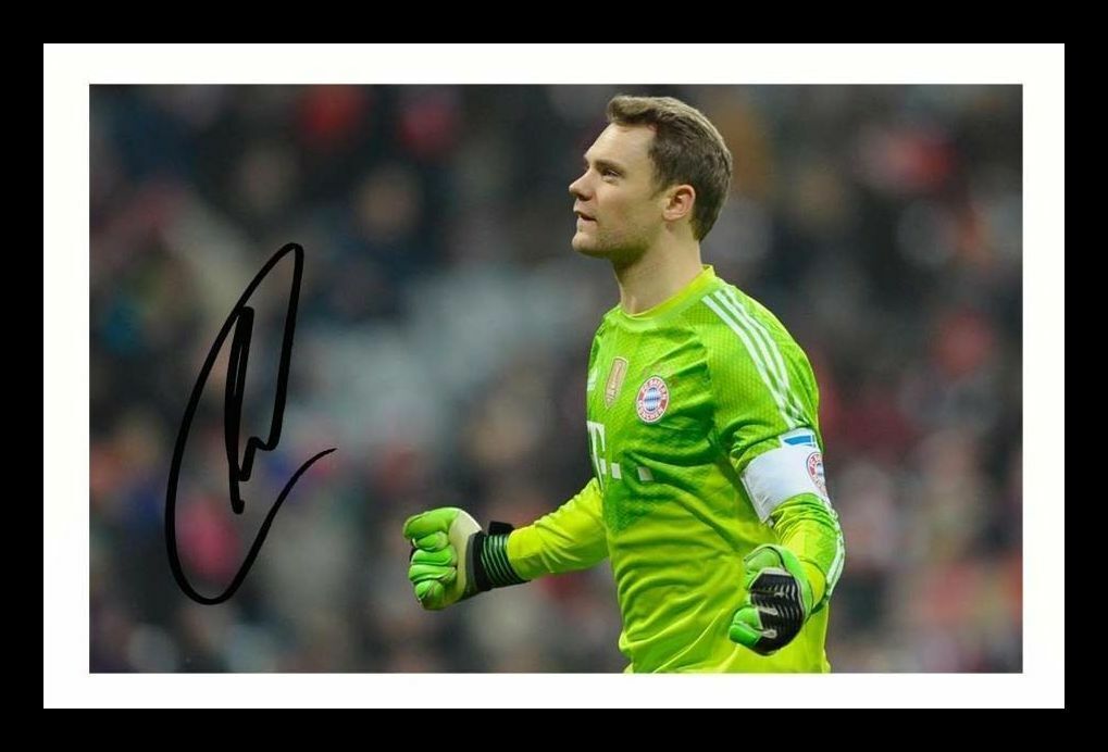 Manuel Neuer - FC Bayen Munich Autograph Signed & Framed Photo Poster painting