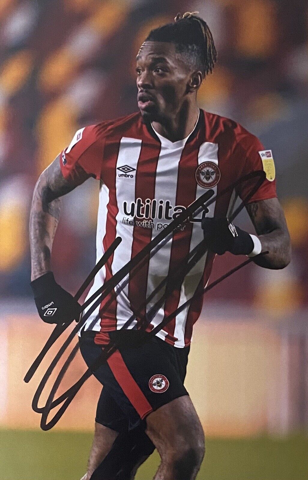 Ivan Toney Genuine Hand Signed Brentford 6X4 Photo Poster painting 2