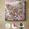 DIY Pearl Painting Butterfly for Home Wall Decor with Frame(25x25cm)