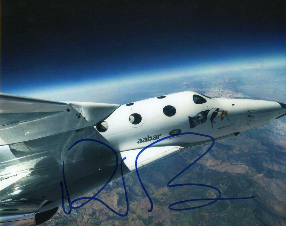 RICHARD BRANSON SIGNED AUTOGRAPH 8x10 Photo Poster painting - VIRGIN GALACTIC 'S VSS UNITY RARE!