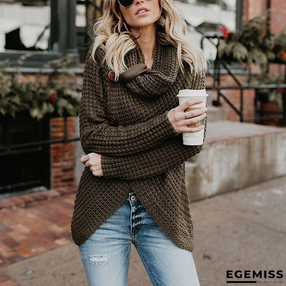 Casual Buttons Irregular Sweaters | EGEMISS