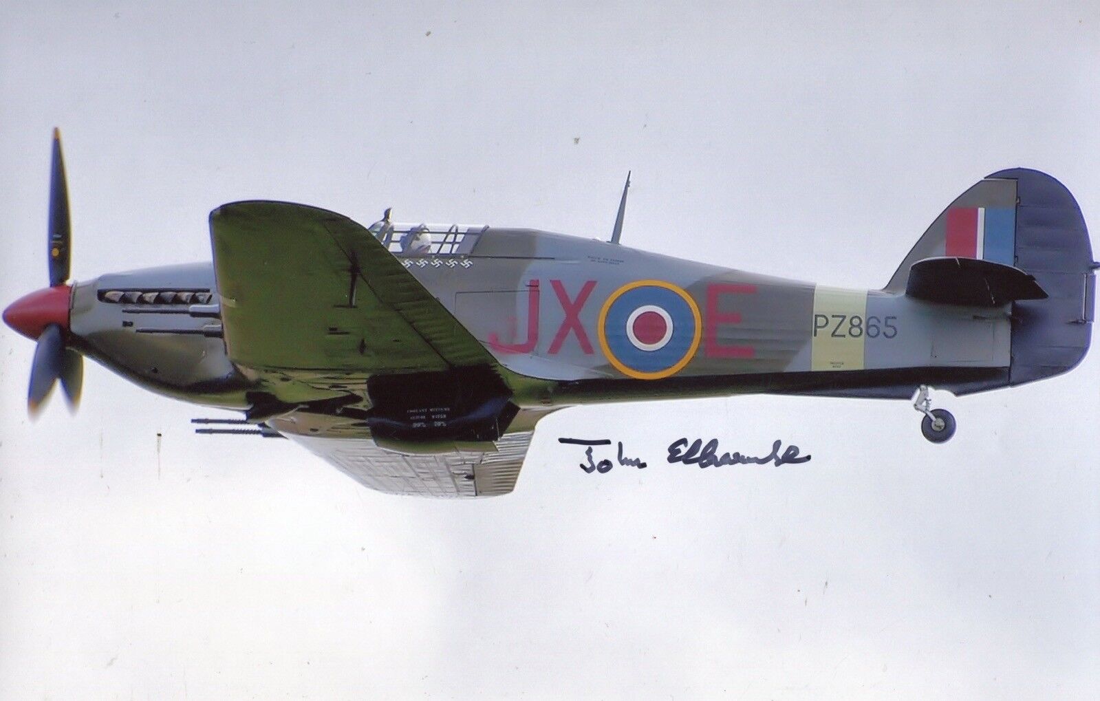 WW2 RAF Battle of Britain Hurricane pilot John Ellacombe signed Photo Poster painting IMAGE No2