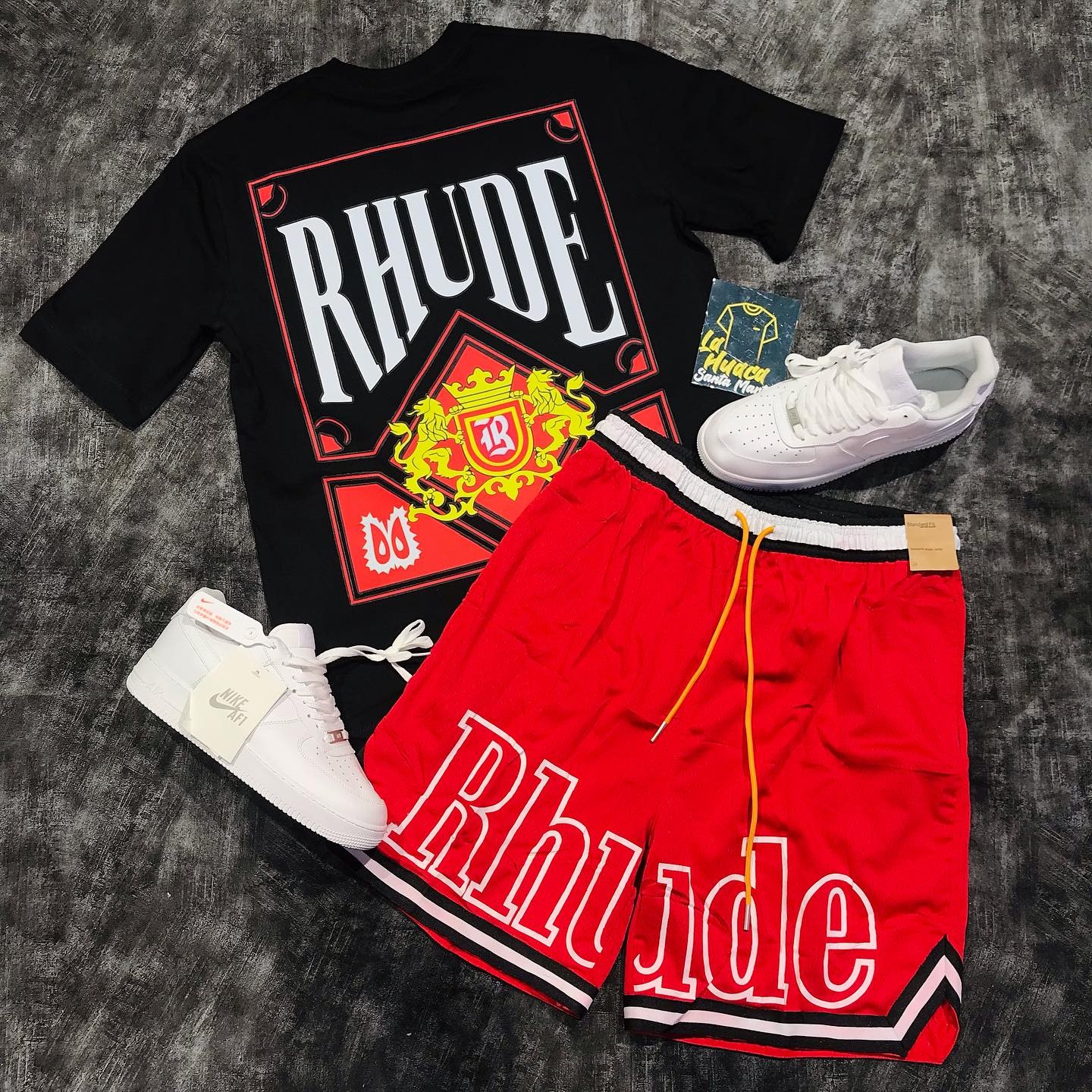 High-Quality Rhude Poker T-Shirt And Shorts Co-Ord