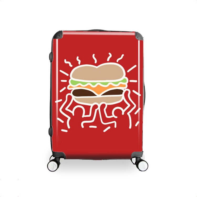 We Love Hamburgers, Keith Haring Hardside Luggage