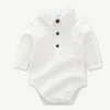 Baby Boy Hat Romper Cotton Bib Long-sleeved Jumpsuit Suit 3Pcs